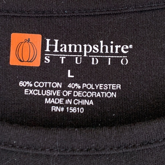 Hampshire Studio Women's Pumpkin Shirt Large Jack-O-Lantern Sequin Embellished - Picture 4 of 5